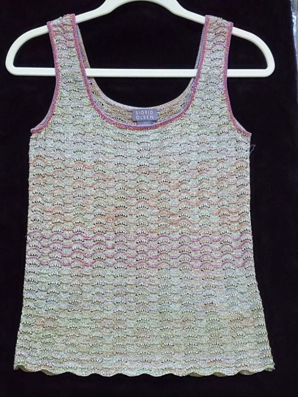 NWOT SIGRID OLSEN Knit Multicolored Sleeveless Top. Size XS